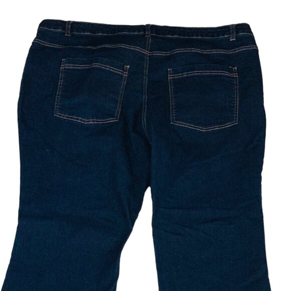 Woman Within Curvy Jeans Plus Size 22W Dark Wash Stretch Comfort Denim Everyday - Picture 4 of 13
